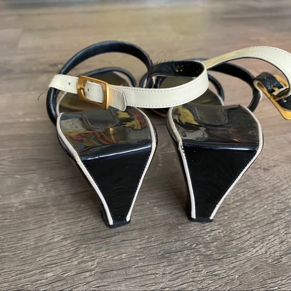 COPY - Ferragamo Ankle Strap Heeled Sandals Open Toe 9.5 - Picture 5 of 9